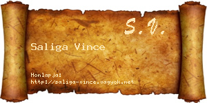 Saliga Vince névjegykártya
